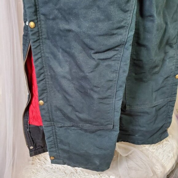 Carhartt Quilted Double Knee Bib Overalls Men's Size 40x28 Short Insulated - Picture 2 of 7
